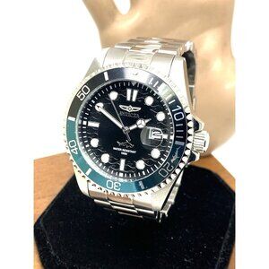 Invicta Mens Watch 30956 Pro Diver Quartz Black Dial Silver Stainless Steel 43mm